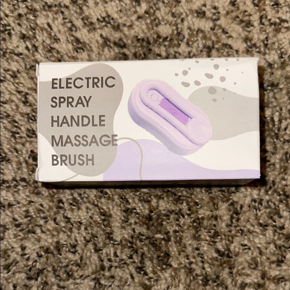 Electric Spray Handle Massage Brush - Purple used for pets